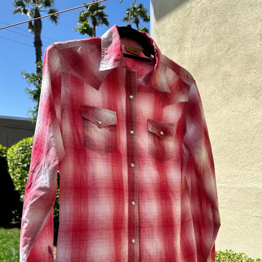 Wrangler Y2K RED Plaid W/M (boyfriend slim fit)